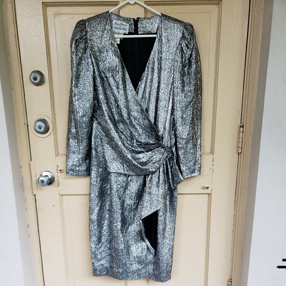 Vtg Rickie Freeman Teri Jon Neiman Marcus Dress - Picture 8 of 12